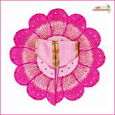 Blended Thread Cutdana Work Baby Pink & Magenta Laddu Gopal Poshak
